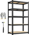 Bepatio Storage Shelves 2000LBS Garage Shelving Heavy Duty Metal Shelving Unit Adjustable Garage Shelf Pantry Shelves for Kitchen Warehouse Basement 27.6" W x 11.8" D x 60" H