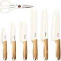 Knife set, 13 Pieces Kitchen Knives Set, Nonstick Ceramic Anti-Rust Coating and Blade Guard, Holiday Gifts for Kitchen, Camping Essentials