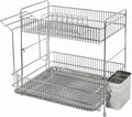 Acro 2-Tier Dish Rack (Stainless Steel, 15.7" H x 16.1" W x 12.9" D)