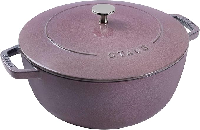 Staub Cast Iron Essential French Oven, Dutch Oven, 5-quart, serves 5-6, Made in France - Lilac