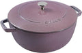 Staub Cast Iron Essential French Oven, Dutch Oven, 5-quart, serves 5-6, Made in France - Lilac