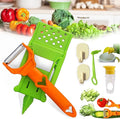 Pelador Multifuncional 2-En-1, Pelador De Papas, Multi Cutter and Julienne Set with Grating Plate, Single Blade Peeler + Lemon Squeezer + Potato Spiralizer, Kitchenware Set for Fruit,Vegetable (1PC)