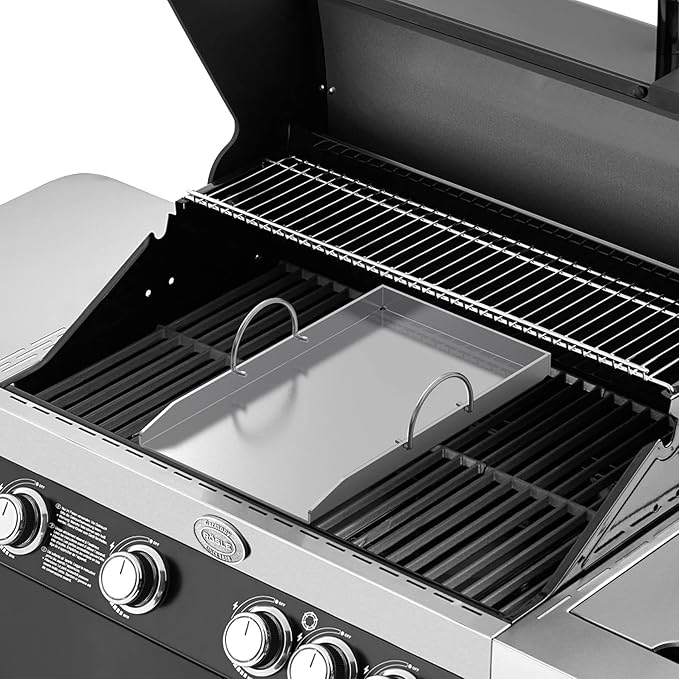 Stanbroil Stainless Steel Griddle Pan with Holder Replacement for Weber 8854 Weber Genesis II 400 Series Grills