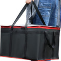 2 Pack XXXL Insulated Food Delivery Bag Black Red Cooler Bags Keep Food Warm Catering Therma for doordash Catering Cooler Bags Keep Food Warm Catering Therma Catering Shopper hot XXXL