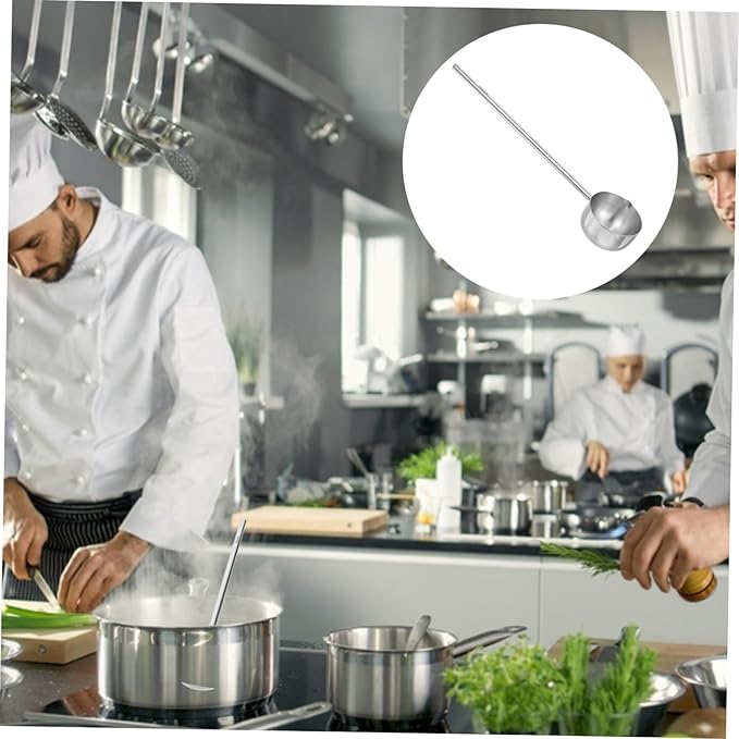 PRETYZOOM Stainless Steel Soup Ladle Stainless Steel Water Spoon for Serving Soups Sauces and Oils Home Kitchens and Restaurants Lightweight and Design