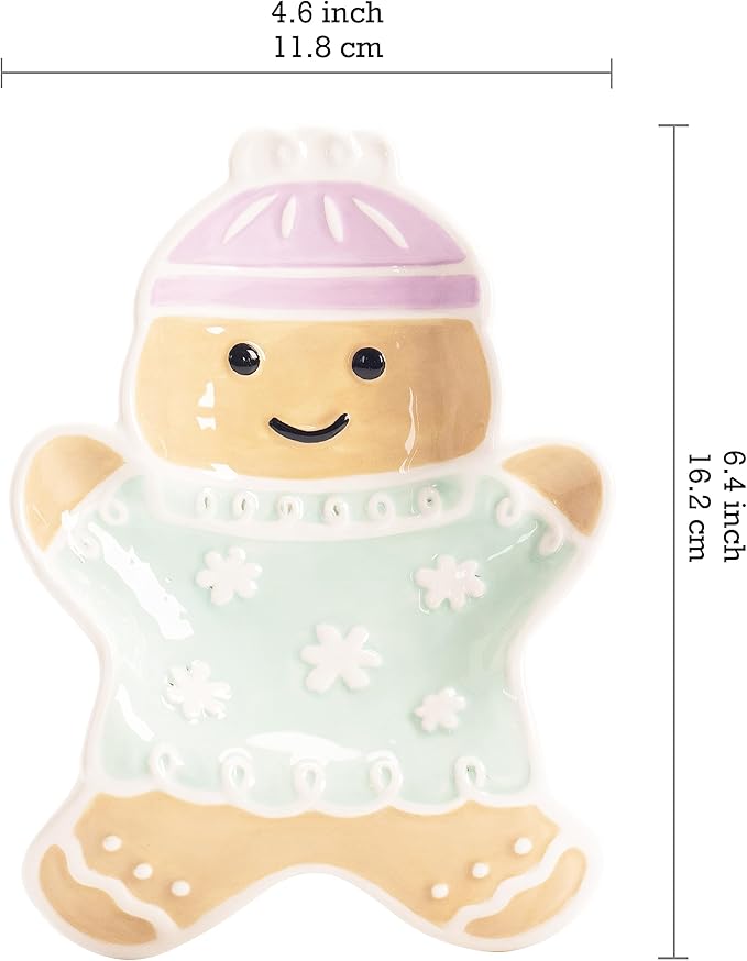 Bico Gingerbread Man Spoon Rest, for holding Spoon, Ladle, Utensils, Dishwasher Safe