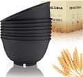 8 Pcs Wheat Straw Bowls, 34 Oz Plastic Soup Large Cereal Bowls Set Reusable, Unbreakable Lightweight Microwave Dishwasher Safe BPA-Free for Pho Pasta Kitchen Camping, Black