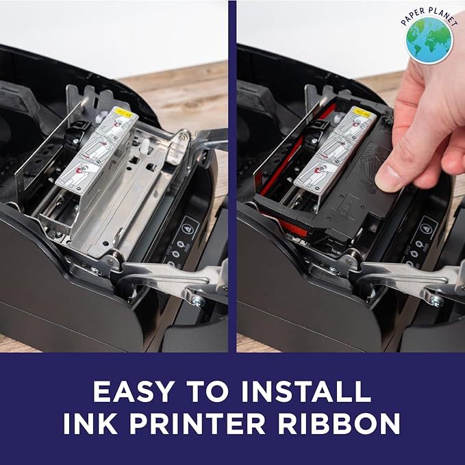 Red and Black Ink Printer Ribbons for Toast Kitchen Printer by Paper Planet | 12 Ribbons | TKP300 SNBC BTP-M300