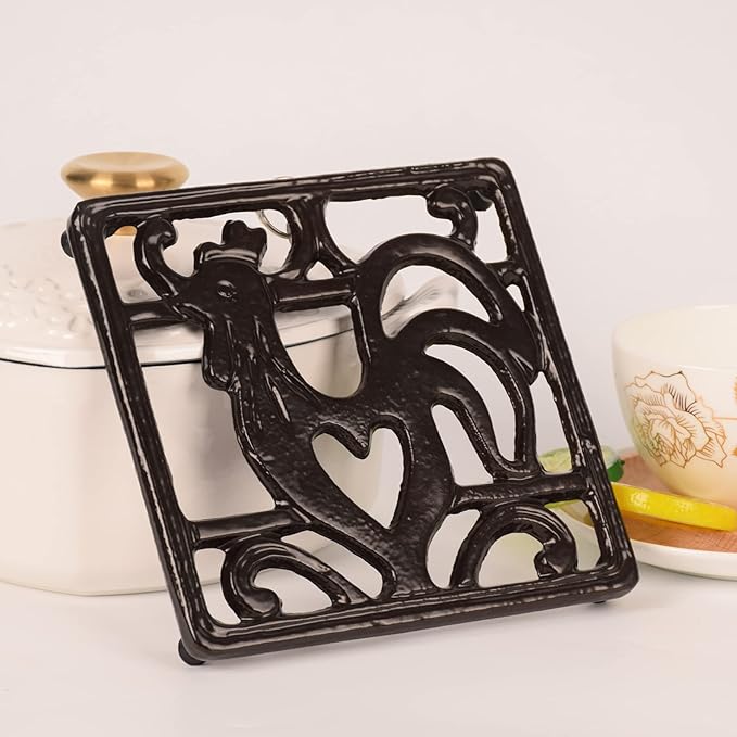 Cast Iron Square Trivet - Coffee Gold