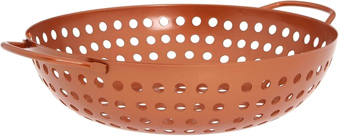 Outset QN70 Round Grill Wok, Copper Non-Stick