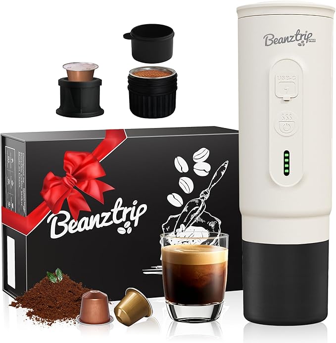 H02 PRO Portable Electric Espresso Maker, Christmas Gift Coffee Machine Compatible with NS Capsule Original Pods & Ground Coffee, Mini Travel Espresso maker for Camping, Hiking, RV