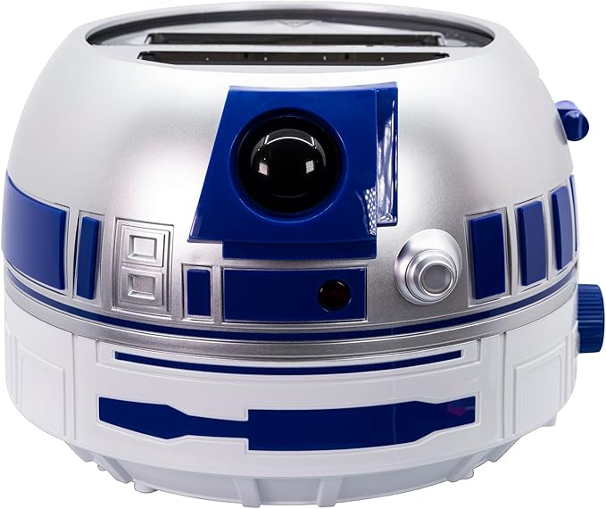 Uncanny Brands Star Wars R2D2 Deluxe Toaster - Lights-Up and Makes Sounds Like Artoo