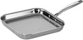Tramontina Signature Tri-Ply Clad Stainless Steel 11-Inch Square Grill Pan, Induction-Ready, Dishwasher-Safe, NSF-Certified, Made in Brazil