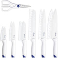Kitchen Knife Set, 13PCS Chef Knife Set with Nonstick Ceramic Anti-Rust Coating, Cooking Knives with 6 Blade Guards, Dishwasher Safe, Gifts for Dad, Mom, Husband and Wife