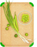 Elihome Premium Series Color Code Wood Fiber Dishwasher Safe Cutting board for Kitchen, Food Icon, Juice Grooves, Non-Porous, Non-slip Feet,Made in USA, X-Large 19 x 14 x 1/4"