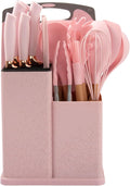 19-Piece Pink Kitchen Utensils Set - Silicone Cooking Utensils, Non-Toxic Spatula Set, Kitchen Tools, Cutting Board, Pink cooking utensils set