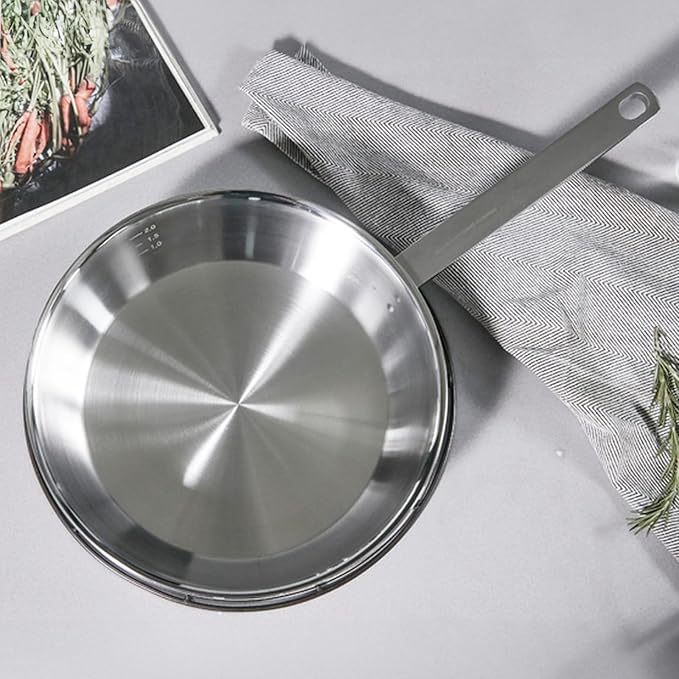 10.2 Inch Skillet Frying Pan 316 Stainless Steel Copper core 5-Ply Induction compatible Dishwasher & Oven Safe