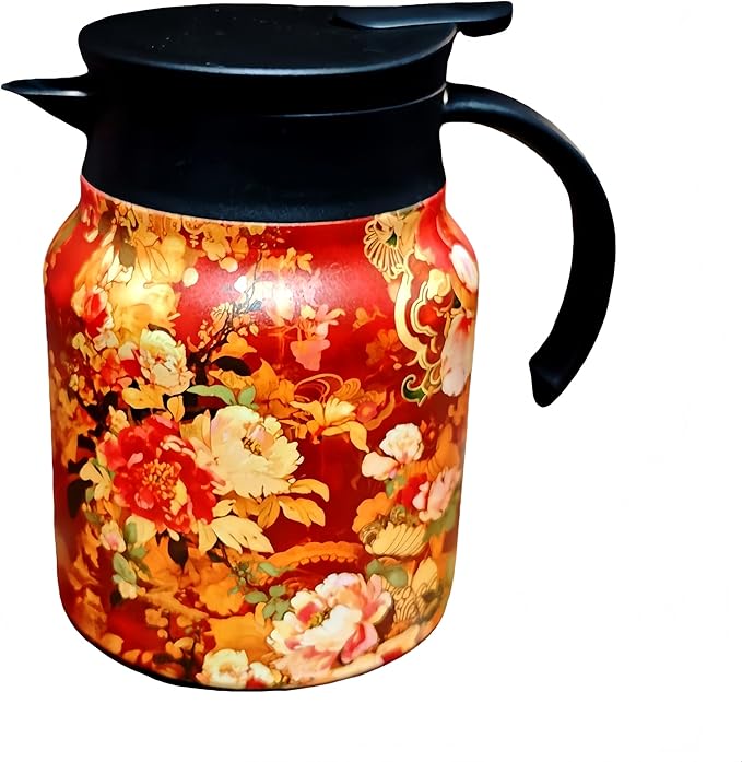 thermal teapot with infuser,Tea Pot with Infusers for Loose Tea,1000ML Thermal Teapot with Removable Infuser & Lid (D)