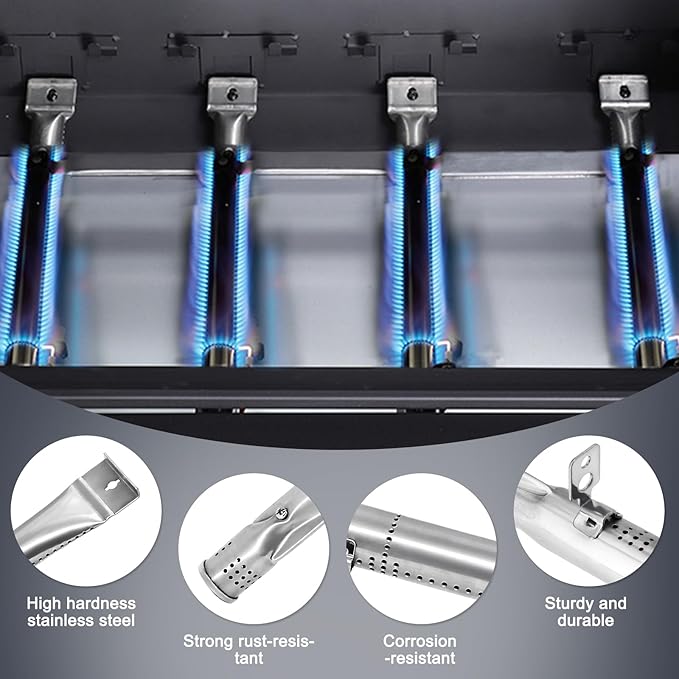 Grill Grease Tray Replacement Parts for Nexgrill 5 Burner 720-0888S, 4 Burner 720-0830X, Adjustable Drip Tray with Catch Pan, Heat Plates, Burner and Igniters for Nexgrill 720-0888s Replacement Parts.