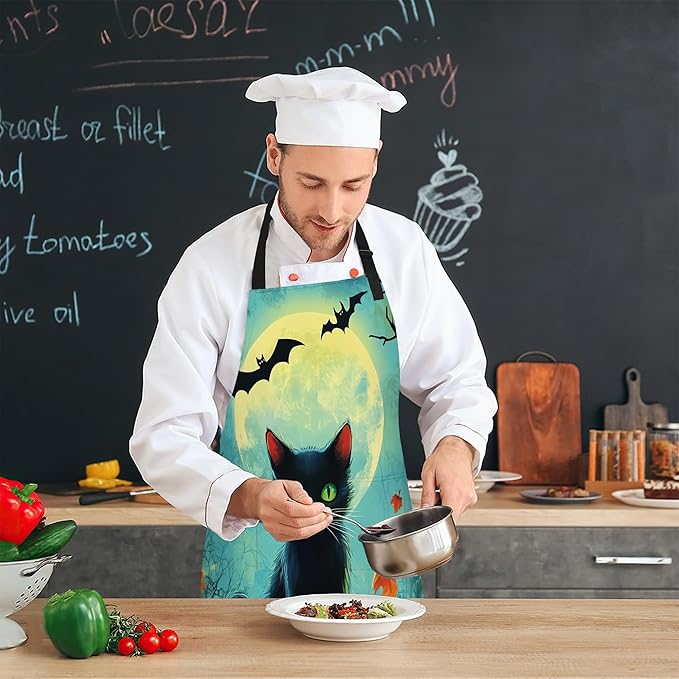Adjustable Kitchen Apron with Pockets for Women and Men,Soft Chef Apron for Cooking, BBQ, and Grill