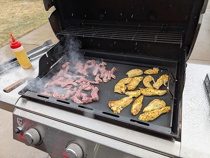 6788 Full Size Griddle for Weber GS4 Genesis II 300 Series Gas Grills, Flat Top Grill Griddle Insert with Handles for Weber Genesis II E310 E330 S315 EX315 SX335 EX335 Series Gas Grill, Carbon Steel