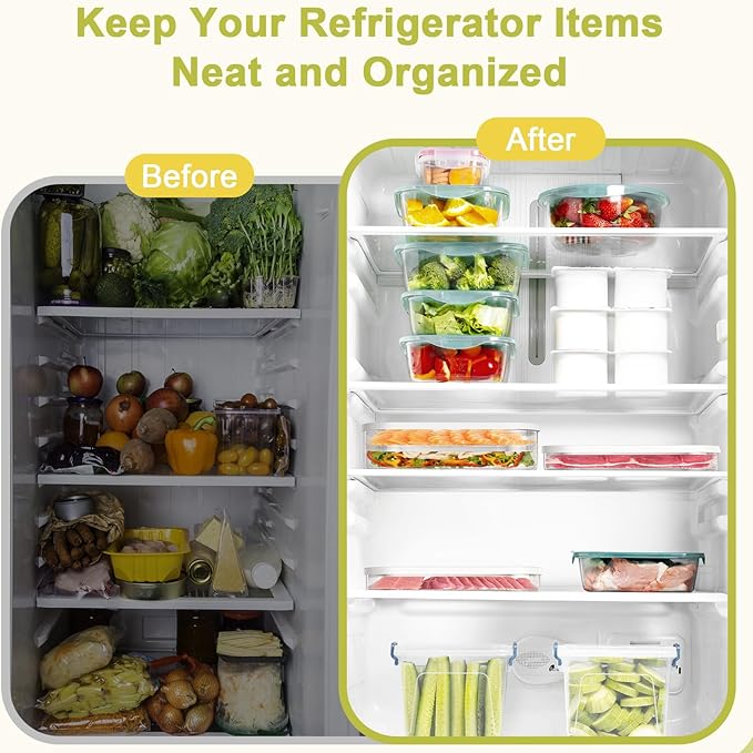 4 Pcs Deli Meat Container for Fridge, Stackable Bacon Lunch Meat Container for Refrigerator, Food Storage Boxes with 4 Lids for Cold Cuts, Cheese, LunchMeat, Salami, Meal Prep Containers, BPA Free