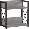 Giikin Countertop Shelf Organizer, 2 Tier Coffee Organizer for Desktop, Grey Counter Shelf Spice Rack for Kitchen (Grey, M)