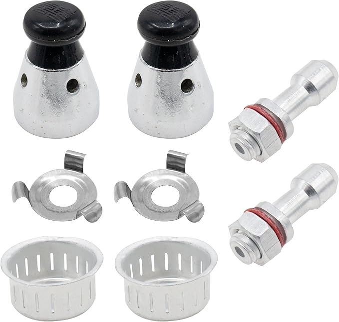Universal Pressure Relief Jigger Valve Set for Pressure Cookers - 2 Pack with Exhaust Rod, 80KPA Safety Regulator, Anti-clog Design, Sturdy Pressure Control Accessory