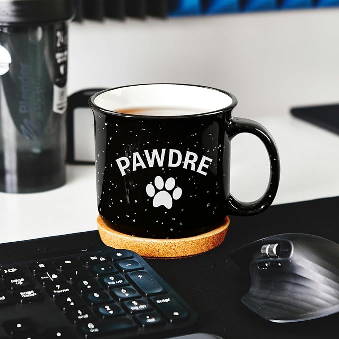 Cabtnca Dog Dad Christmas Gifts for Men, Pawdre Mug, Dog Fathers Day Birthday Christmas Gifts, Fur Dad Coffee Mug, 15 Oz