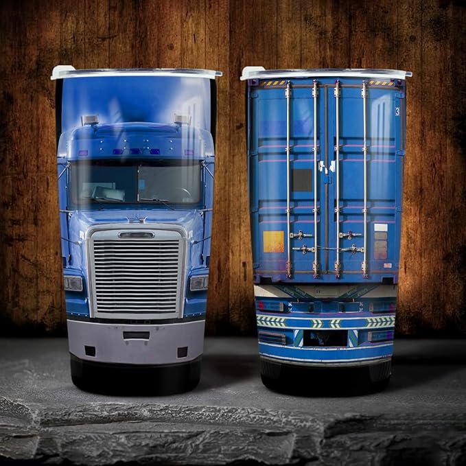 winorax Truck Driver Gifts Trucker Tumbler Stainless Steel Tumblers Coffee Travel Mug 20oz Birthday Christmas Fathers Day Trucks Gifts For Truckers Dad Husband Men Drivers