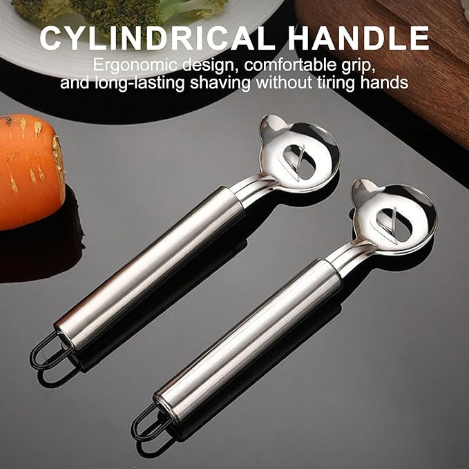 Cactus Peeler Spoon, 3 Pack Stainless Steel Pelador de Nopales, Multifunctional Spoon-Shaped Nopales Peeler, Manual Cactus Thorn Removal Cutter, Portable Kitchen Tools for Cactus Lovers (3PCS)