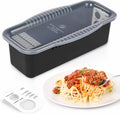 Microwave Pasta Spaghetti Cooker Pot with Strainer Lid,Pasta Cooker in Microwave with Water Level and Spaghetti Portion Measuring Device,Dormitory Office Apartment Kitchen Essentials