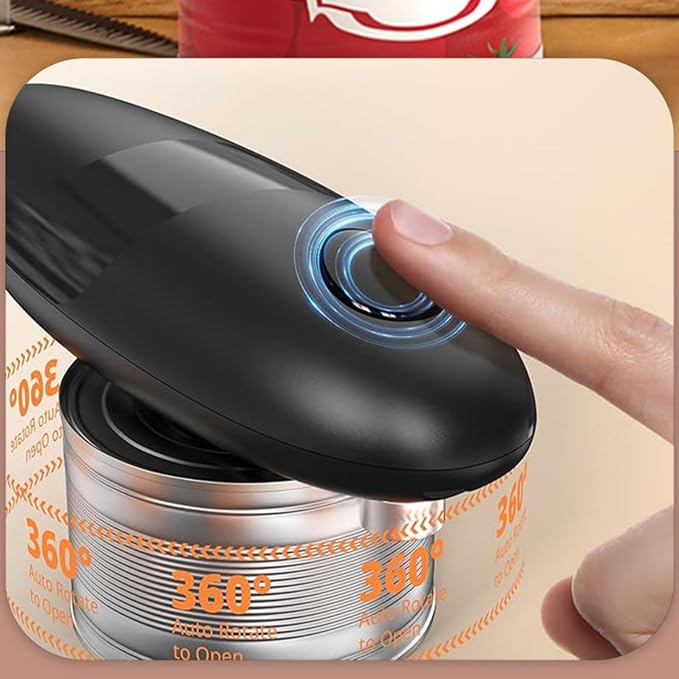 Electric Can Opener for Seniors with Arthritis, Countertop Electric Can Openers for Smooth Edge Cutting,Hands Free Automatic Can Openers for Almost Size Cans
