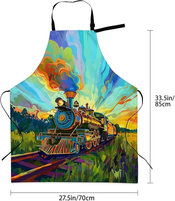 Cute Dolphin Apron for Women Men, Oxford Fabric Kitchen Cooking Chef Aprons