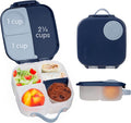 b.box Mini Lunch Box, Bento Box for Kids, Snack Container with 2 Leak Proof Compartments, Reusable Snack Containers with Lids, Kids Lunch Boxes Ages 3+, BPA Free, 4 1/4 Cup Capacity (Midnight)