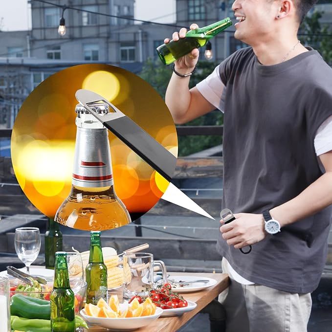 12 Packs Beer Bottle Opener, Stainless Steel Flat Bottle Openers, Black