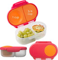 b.box Snack Box for Kids & Toddlers: 2 Compartment Snack Containers, Mini Bento Box, Lunch Box. Leak Proof, BPA free, Dishwasher safe. School Supplies. Ages 4 months+ (Strawberry Shake, 12oz capacity)