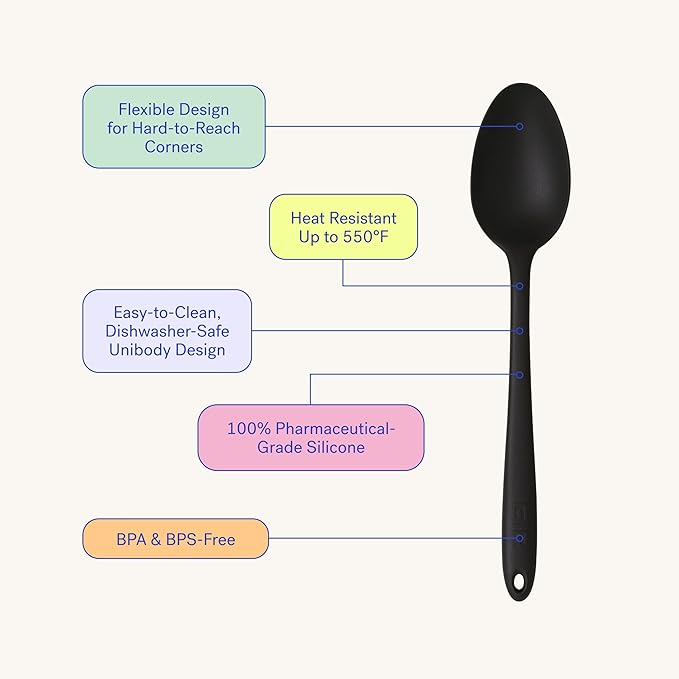 GIR: Get It Right Silicone Spoon, High Heat Resistant Kitchen Tool - Non toxic cooking utensils for Nonstick Cookware, Cooking, Baking and Mixing, Ultimate - 13IN, Sprinkles