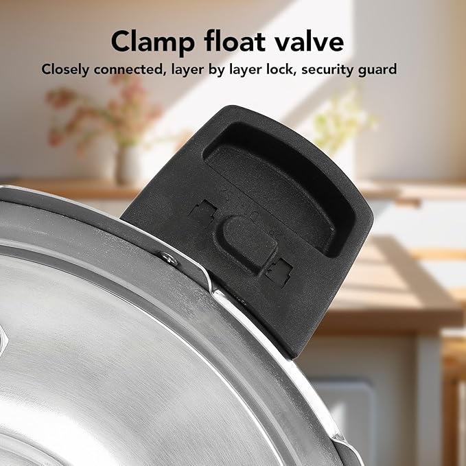 Fdit Stainless Steel Pressure Cooker Efficient Cooking Multifunctional Design Rapid Heat Conduction Dual Purpose Electric Gas Stoves (22CM), Fditfa6ko7zi3v-11