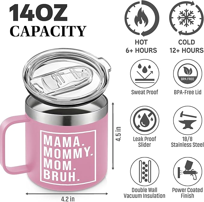 Gifts for Mom from Daughter, Son - Christmas Gifts for Mom, Wife, Women - Moms Birthday Gift Ideas, Cool Birthday gifts for Moms, Mothers - Best mom Mug, Mama Mommy moms Coffee Mug 14Oz