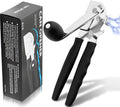Commercial Can Opener, RICKUNCL Hand Crank Can Opener with Magnet, Comfortable Extra-long Handles, Oversized Knob, Professional Ergonomic & Easy for Big Cans