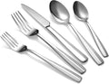 40 Piece Heavy Silverware Set, Premium Stainless Steel Flatware Set for 8, Mirror Polished Dishwasher Safe Kitchen Cutlery Sets, Durable Eating Utensils Dinnerware Include Fork Spoon Knife