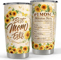 SANDJEST Mom Tumbler 20oz Best Mom Ever Gift Stainless Steel Insulated Tumblers Coffee Travel Mug Mother Cup Gift for Birthday Christmas