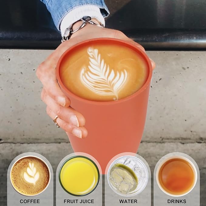 Wrova Wheat Straw Cups 8 PCS Good Alternative to Plastic Reusable Cups 20 oz Unbreakable Drinking Cup Reusable Dishwasher Safe Water Plastic Glasses Colorful Series