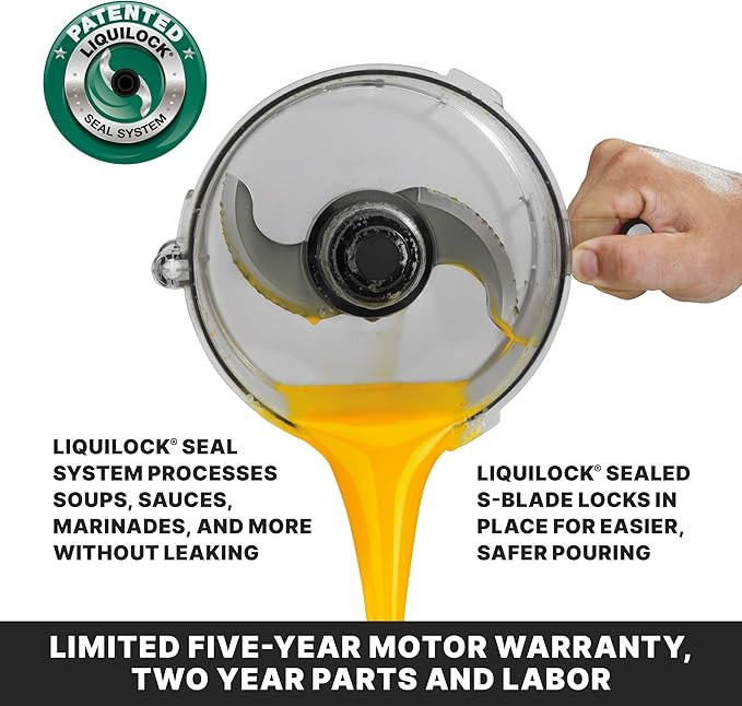 Waring Commercial WFP14S Food Processor, 3-1/2-Quart, Clear 120V, 5-15 Phase Plug