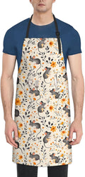Cute Dolphin Apron for Women Men, Oxford Fabric Kitchen Cooking Chef Aprons