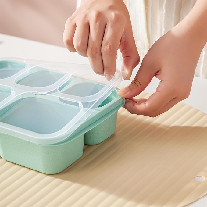 Lunchable Containers Snackle Box,4 Pack 5 Compartments Adult Bento Box With Compartments,Meal Prep Containers Reusable,Divided Food Storage Snack Containers for Work,Travel (4 Colors)
