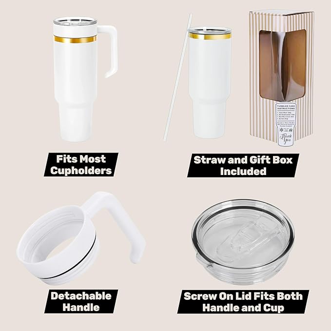 40oz Christian Tumbler with Handle & Straw | Stainless Steel Insulated Travel Mug | Christian Gift | Faith-Based Inspirational Cup (JesusThe Way Truth Life)