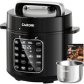 9-in-1 Electric Pressure Cooker 6 Quart Black, Stainless Steel Pot, 12 Preset Functions with Touchscreen, Safe Steam Release, Stew, Slow Cook, Rice, Sauté, Warmer