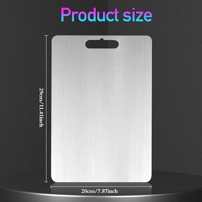 Titanium Cutting Board, Cutting Boards For Kitchen, Double-Sided Food-Grade Titanium Cutting Board For Cutting Fruits, Meats and Vegetables (M)